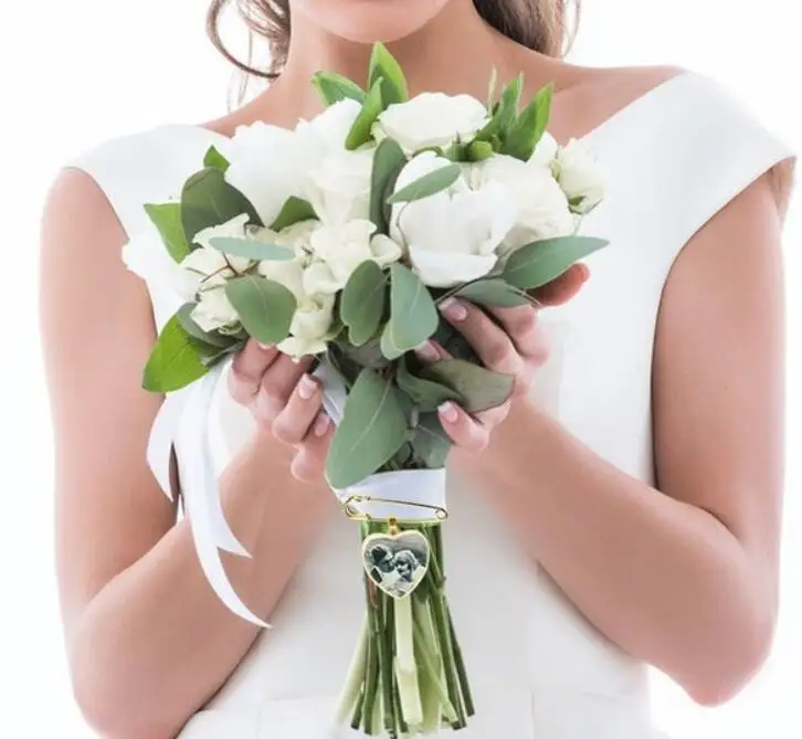 Personalise Wedding Bouquet Photo Charm Gold Bouquet Photo Pendant Bouquet Memory Charm Bouquet Memorial Charms Keepsake Gift Party Favors Aliexpress