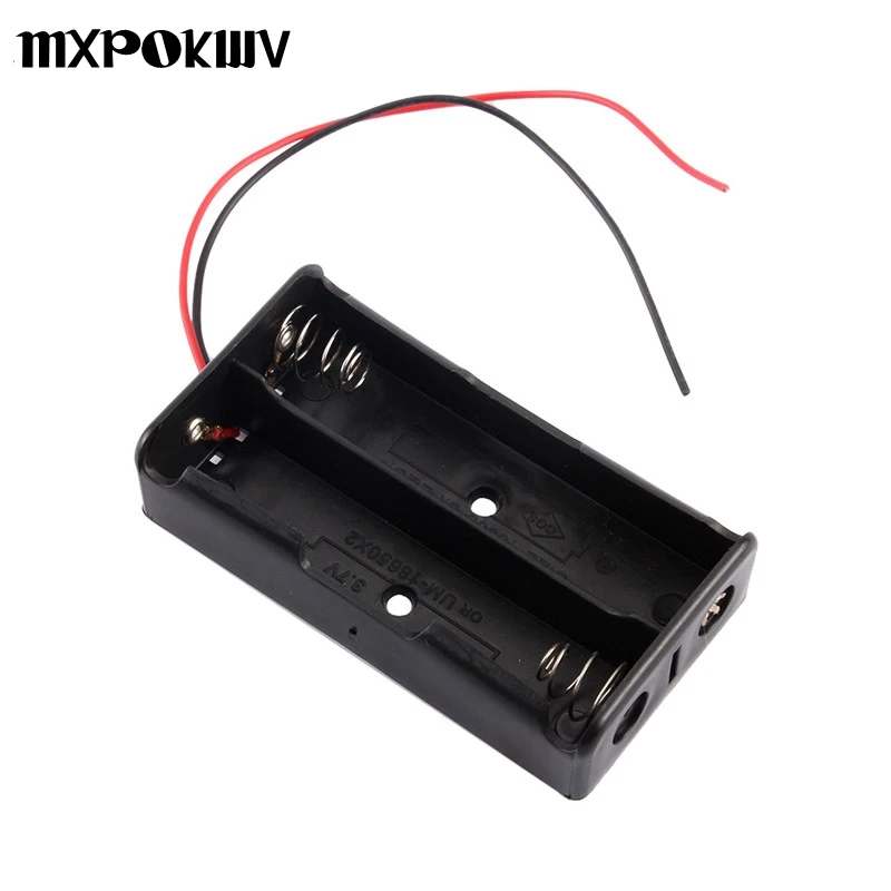 

1Pcs Plastic 18650 Battery Storage Case Box Holder For 2x 18650 3.7V Li-ion Battery With Wire Leads 14cm Wholesale