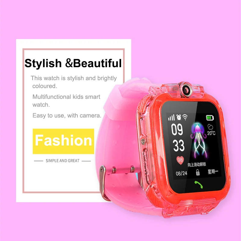 Sovawin Q12 Kids Smart Watch Passometer Dial Call 2G SIM Baby Smartwatch Phone Children Camera Life Waterproof Birthday Gifts