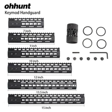 Ohhunt тонкий Стиль " 9" 1" 12" 13," 15" AR15 Keymod ствольная накладка Пикатинни рельсы с стальная муфта ствола для прицела