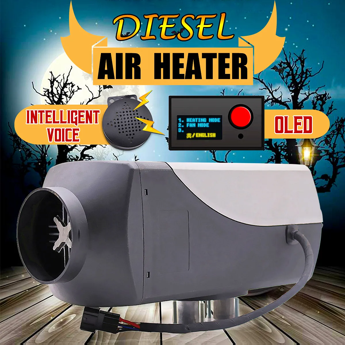 

5.5KW 12V Intelligent Voice Smart Air Diesels Heater Parking Heater Car Heater With LCD Monitor for RV, Motorhome Trailer, Truck
