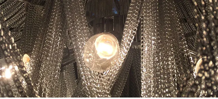 Современная роскошь цепи кисточкой Алюминий бахромой подвесной светильник алюминиевые цепи светодиодный подвесной светильник