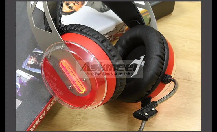 Xiberia X12 USB Gaming Headset Surround Sound Noise Canceling Luminous LED Light Over ear Headphones with Microphone for PC (7)
