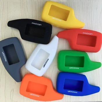 

M5 Silicone Key Case with LOGO, For 2 Way Car Alarm Scher-Khan Magicar 5 Lcd Remote Control Key Fob,Scher Khan M5,M902F/M903F