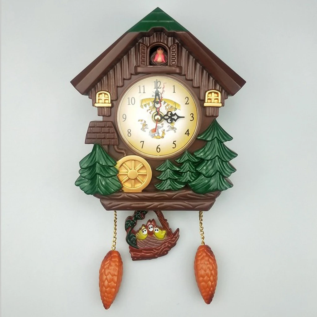 

cuckoo clock with pendulum wall clock living room 10inch alarm clock