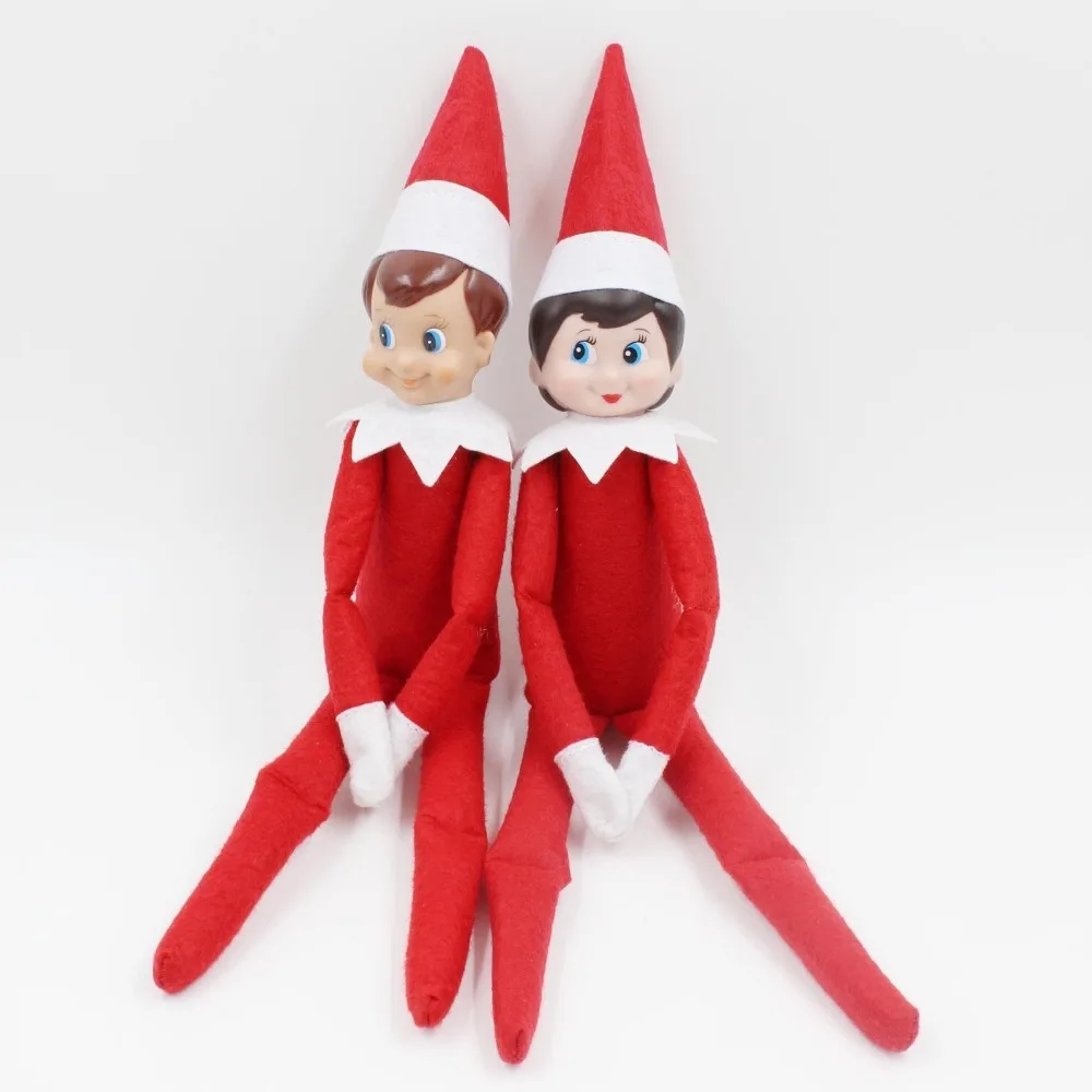 Hot!!! 2 designs Elf On The Shelf Boy & Girl Christmas Plush Dolls