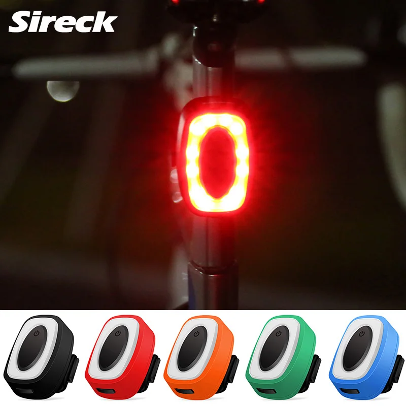 

Sireck Bike Light USB Charging Bicycle Tail Light 7 Flash Modes Waterproof Cycling Safety Warning Rear Light Lamp Luz Bicicleta