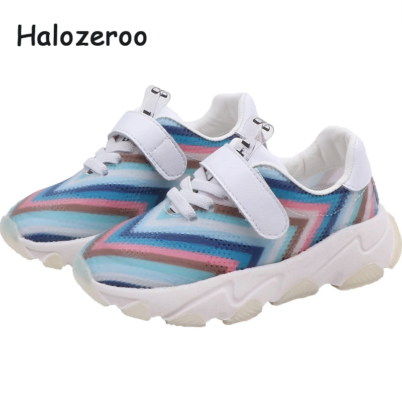 

2019 Autumn Kids Sport Sneakers Baby Girls Mesh Casual Sneakers Children Blue Chunky Sneakers Boys Brand Running Shoes Trainers