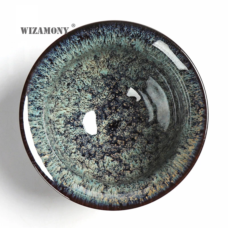 

HOT!!!!WIZAMONY New 1PCS jingdezhen Heaven Eyes tea red glaze Chinese Porcelain Traditional Skill Gentle Teacup Tea Set Bowl