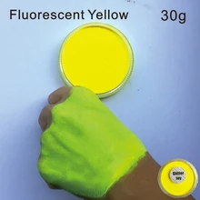 Флуоресцентный желтый цвет 30 г/шт. на водной основе для тела флуоресцентный Ультрафиолетовый Неон краска для тела пигмент в косметическом инструменте
