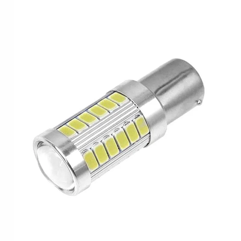 2x 12В BA15S P21W 1156 светодиодная автомобильная лампа заднего хода белая 33 SMD 5630