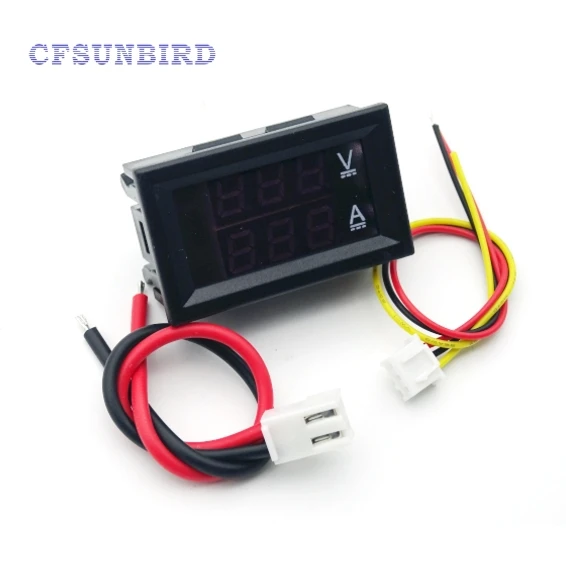 

1PCS 10-100 - v dc digital voltmeter dual display ammeter voltage detector Amp volt meter 0.28 "red and blue