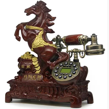 

Worldwide resin fixed Phone horse Europe Antique Landline Telephone Vintage Home office telefono fijo antika Cheval Cavalo