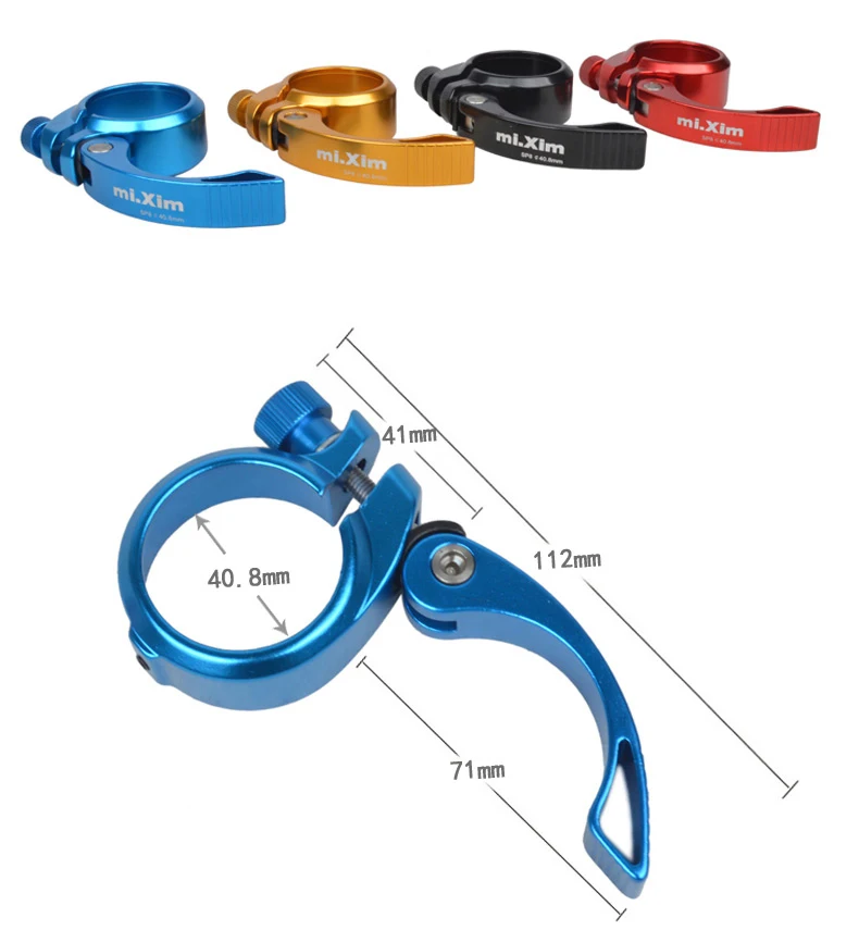 Складной велосипед 40,8 мм алюминиевая стойка сиденья из сплава зажим Зажимная скоба для подседельной трубы рамы быстроразъемные части сиденья