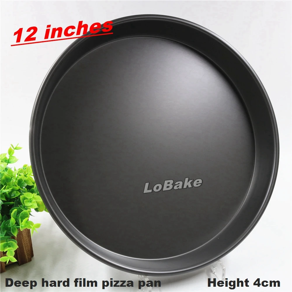 12 inches 4cm height non-stick aluminium alloy deep hard film round pizza pans pie pancake mold cake plate biscuit tray DIY bake 12 inches 4cm height non-stick aluminium alloy deep hard film round pizza pans pie pancake mold cake plate biscuit tray DIY bake