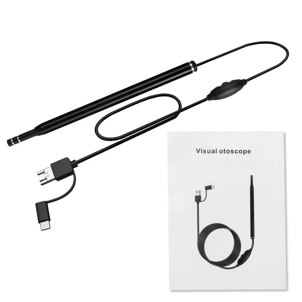 3 in 1 5.5mm Type C Medical Otoscope 6 LED Wifi Ear Cleaning Otoscope Integrated Ear Pick Tool Visual Ear Spoon Camera Endoscope security surveillance