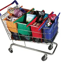 4 шт./компл. корзина сумки складные многоразовые Бакалея сумка для покупок в супермаркете сумка Eco легко Применение Сумки из натуральной кожи Bolsas