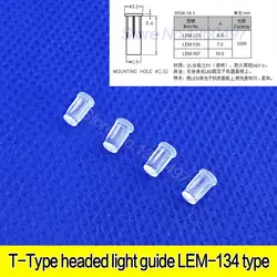 T-типа голову световод LEM-L прозрачный световод светодио дный патч лампы индикаторная лампа из бисера LEM134 LEM135 LEM167 LEM175