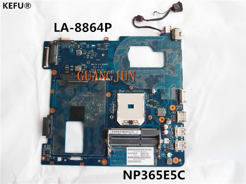 KEFU ноутбук материнская плата QMLE4 LA-8864P для samsung NP365 NP365E5C NP355V5C NP355 DDR3 тестирование