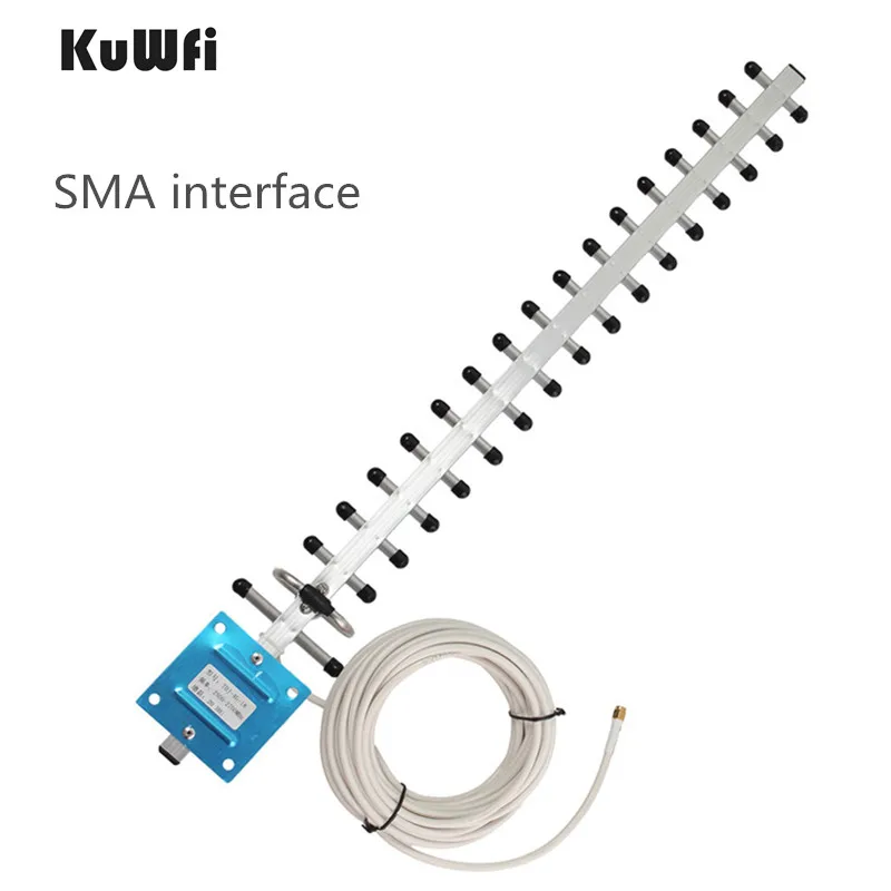 

KuWfi 3G/4G LTE Antena External SMA Macho 20dBi WIFI Antena for 4G Router 2500-2700 Mhz with 10m Cable