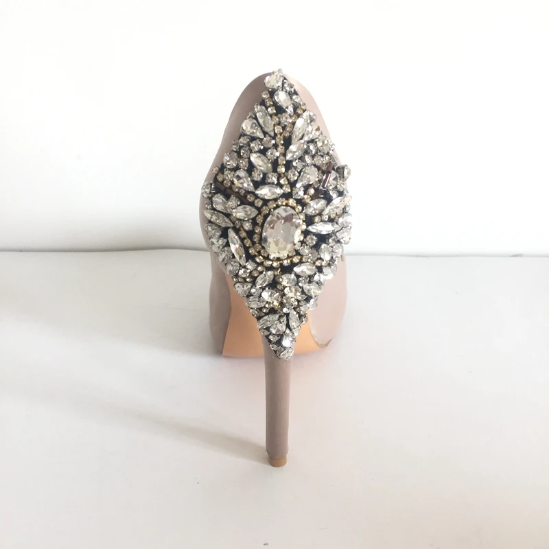champagne platform heels