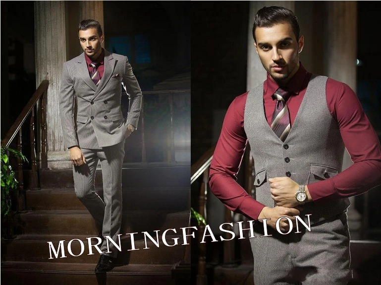 suit with maroon shirt