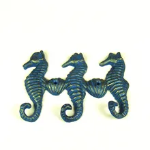 Креативный чугунный морской конь миниатюрный крючок для ключей декоративный металлический морской инструмент для животных крючок ручной работы Ремесло Украшение Аксессуары