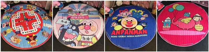 Round play mat storage bag Baby Toys Room COTTON CAR FOX Anpanman  (18)__