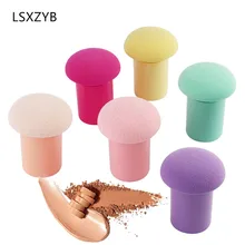 6 шт. Мягкая косметическая губка для макияжа кисть идеальная Т-образная пудра гладкое лицо макияж инструмент красоты+ Ручка Горячая во всем мире