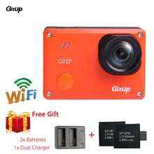 Gitup Git2P действие Камера Wi-Fi Водонепроницаемый Full HD 1080 P DVR шлем Спорт Cam HDMI видеокамеры открытый 2 шт. Батарея двойной Зарядное устройство
