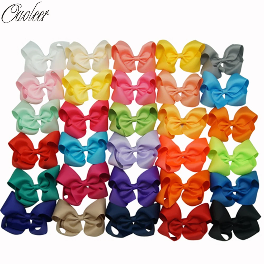 

4 inch boutique hair bows girls grosgrain ribbon hair bows with clips wholesale 300pcs/lot Free Shipping ZH300-14112302