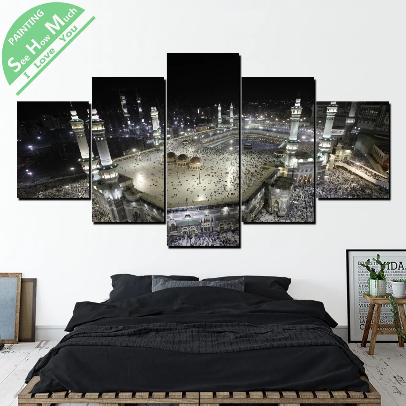 Лучший! 5 Шт. Holy Land Wall Art Холст Плакат и Печать Холст Картины Декоративные Картины для Гостиной