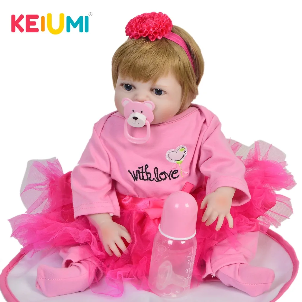 KEIUMI Водонепроницаемый Виниловый новорожденный реалистичный принцесса