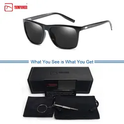 TRUMPIONEER открытый поляризованные очки солнцезащитные очки Для мужчин солнцезащитные очки с кожаный чехол и мешочек спортивные очки летние