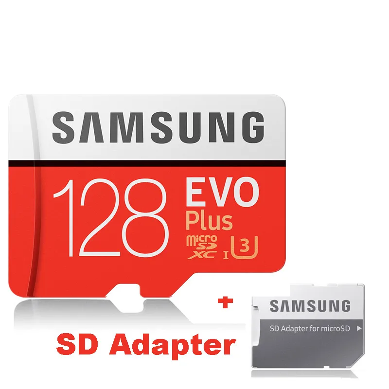 SAMSUNG Micro SD 32 Гб класс 10 карта памяти EVO+ EVO Plus microSDhc SDXC 256 ГБ 128 Гб 64 Гб 16 Гб карта Micro SD TF - Емкость: MC128G-W-SD-Adapter