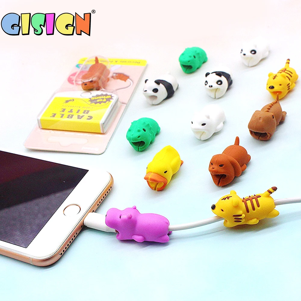 1Pcs Cable Bites Protector For Iphone Cable Winder font b Phone b font holder Accessory Chompers
