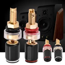 2 шт. черный и красный Бесплатный сварочный медный динамик усилитель Терминал для 4 мм разъем типа "банан" сварочный медный динамик усилитель