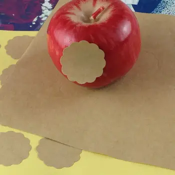 

Free shipping New Creative Vintage Round Flower design Craft Blank DIY Sealing sticker/Funny note Baking Decoration Kraft label