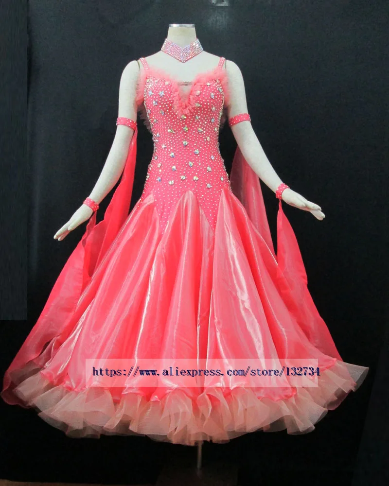 

New Ballroom dance costumes sexy spandex stones ballroom dance dress for women ballroom dance competition dresses wear B-0541