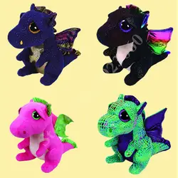 TY Beanie Boos Saffire Дракон плюшевый обычный чучело Коллекционная Мягкая кукла игрушка