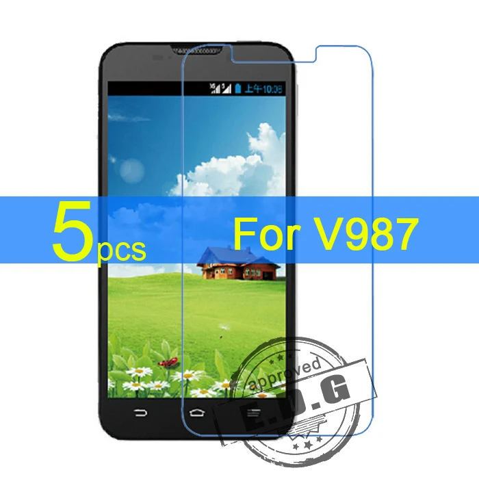

5pcs Gloss Ultra Clear LCD Screen Protector Film Cover For ZTE V987 V967S Protective Film + cloth Free Shipping