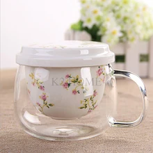 301-400 мл китайский стиль ароматизированный термос для чая стекло ручной работы кунг-фу чайная чашка, чай для очищения кофейная чашка с чайным фильтром и крышкой