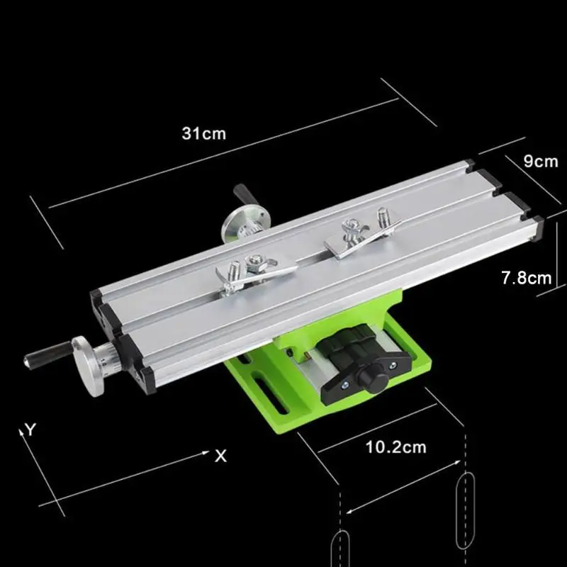 Многофункциональный Миниатюрный прецизионный фрезерный станок скамейка сверла тиски приспособление Рабочий стол X ось Y Регулировка таблицы координат