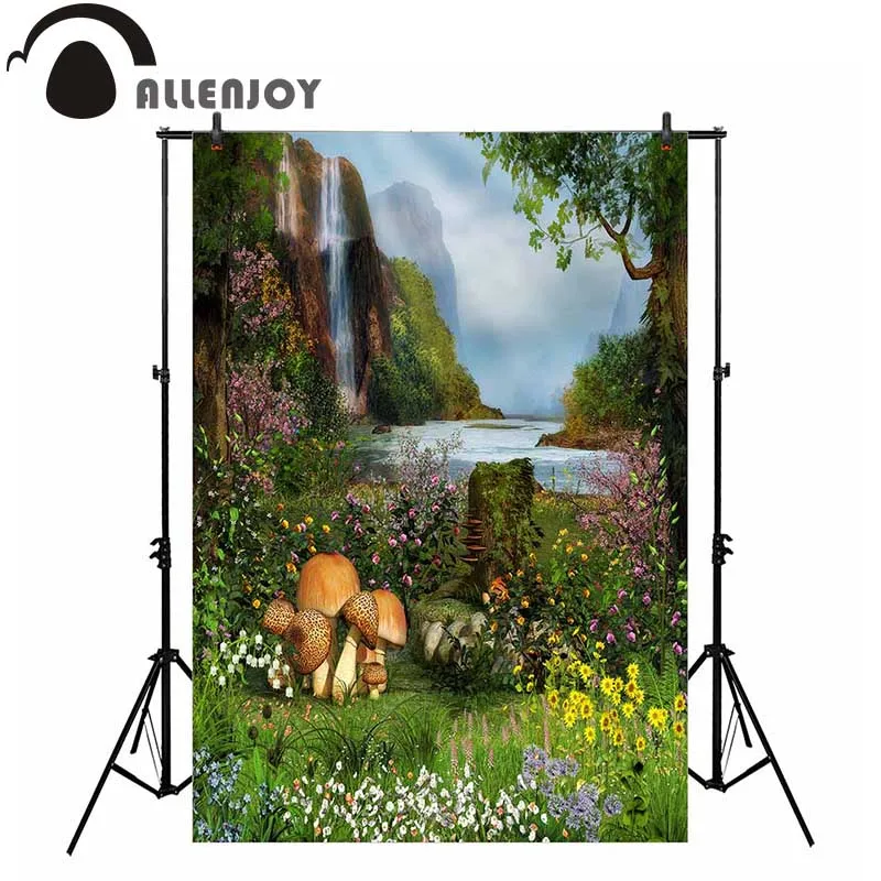 Allenjoy фон для фотосъемки гриб лес водопад цветок пейзаж фотосессии | Фон для фотосъёмки -32909731650
