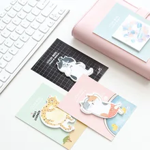 4 pcs/Lot Cute animal Post memo pad Diary book stick marker stickers scrapbooking Office accessories School supplies EM709