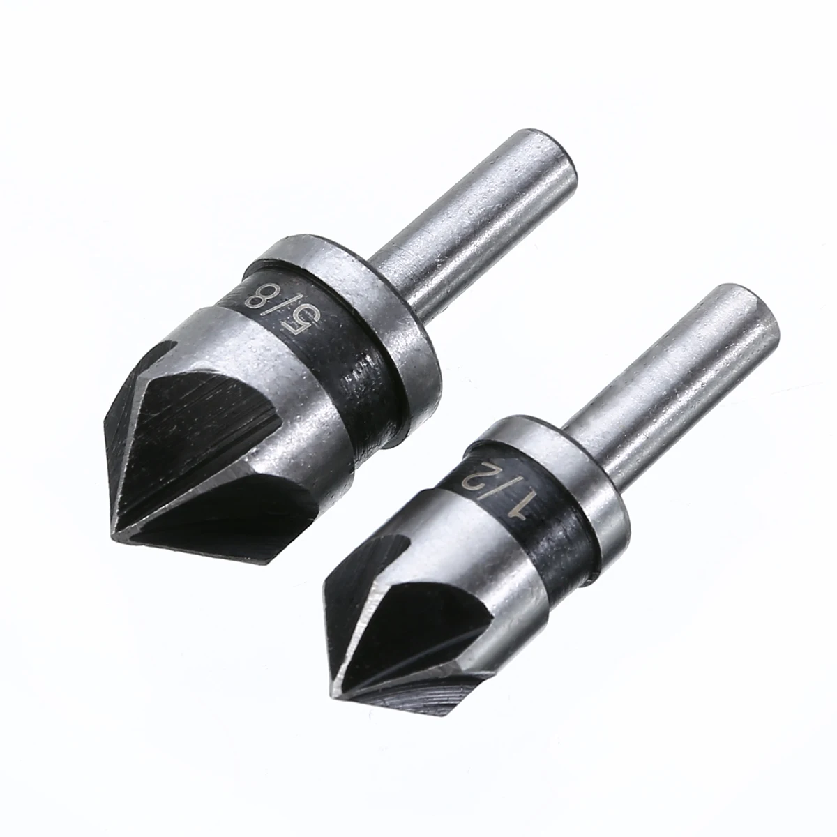 

2pcs/set 5 Flutes Countersink Drill Bit Set 1/4 Shank 82 Degree Woodworking Chamfer Counter Sinks for DIY Woodworking Tools