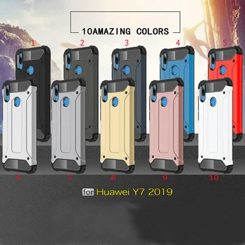 

50pcs/lot 2 in 1 Shockproof Tough Armor Heavy Duty Military Hard Case For Huawei P30 Lite P30 Pro Y6 2019 Y7 2019