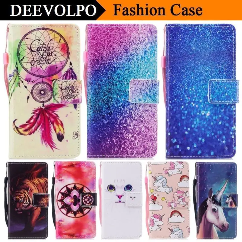 

DEEVOLPO Leather Phone Case For Huawei P10 Plus Lite P8 Lite 2017 Honor8Lite P8Lite 2017 Fundas Wallet Holster Coque Bags D09Z