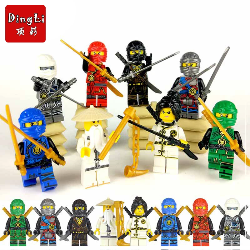 Ninja Heroes Action Toy Figure Building Blocks Toys Educational Assembled Doll Compatible LegoINGlys NinjagoINGlys 8 pcs/set Ninja Heroes Action Toy Figure Building Blocks Toys Educational Assembled Doll Compatible LegoINGlys NinjagoINGlys 8 pcs/set