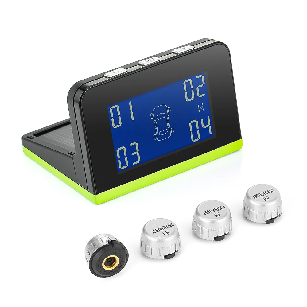 Солнечная мощность USB TPMS автомобильная система контроля давления в шинах 4 внешних внутренних датчика автоматическая система охранной сигнализации s давление в шинах